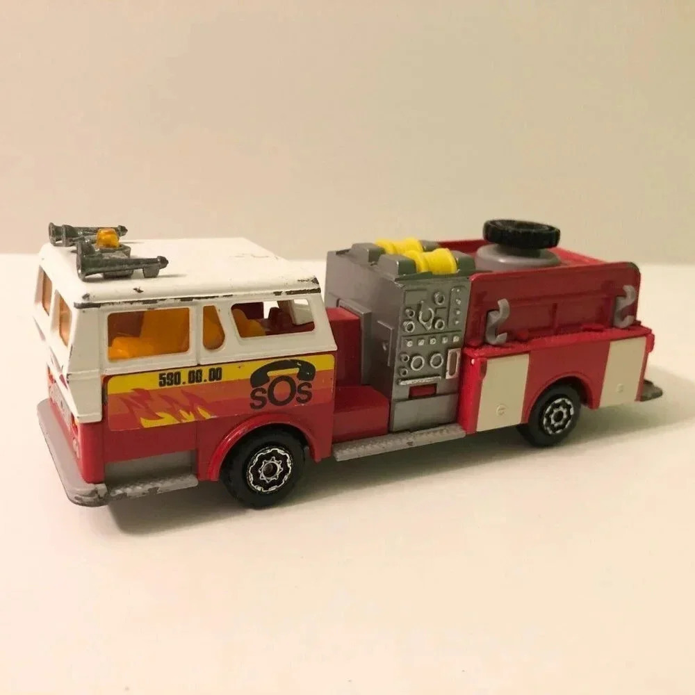 Vintage Majorette Fire Truck Engine Diecast Pompe A Incendie Made in France